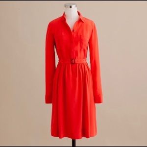 J. Crew Blythe 100% silk shirt dress
